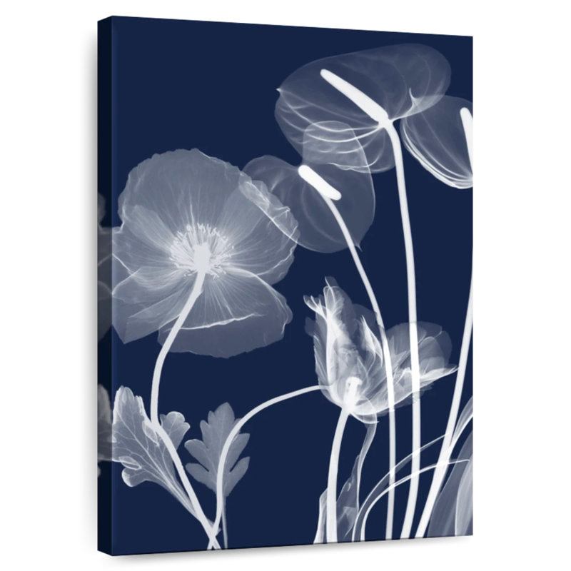 Harnek Navy Flora, 45" H x 30" W