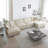 Comfort U Shaped Couch With Reversible Chaise, Modular Large U-Shape Sectional Sofa, Double Extra Ottomans,Chenille
