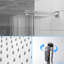 Pomme de douche double à fixation murale - système de 12 pouces avec têtes-125519113