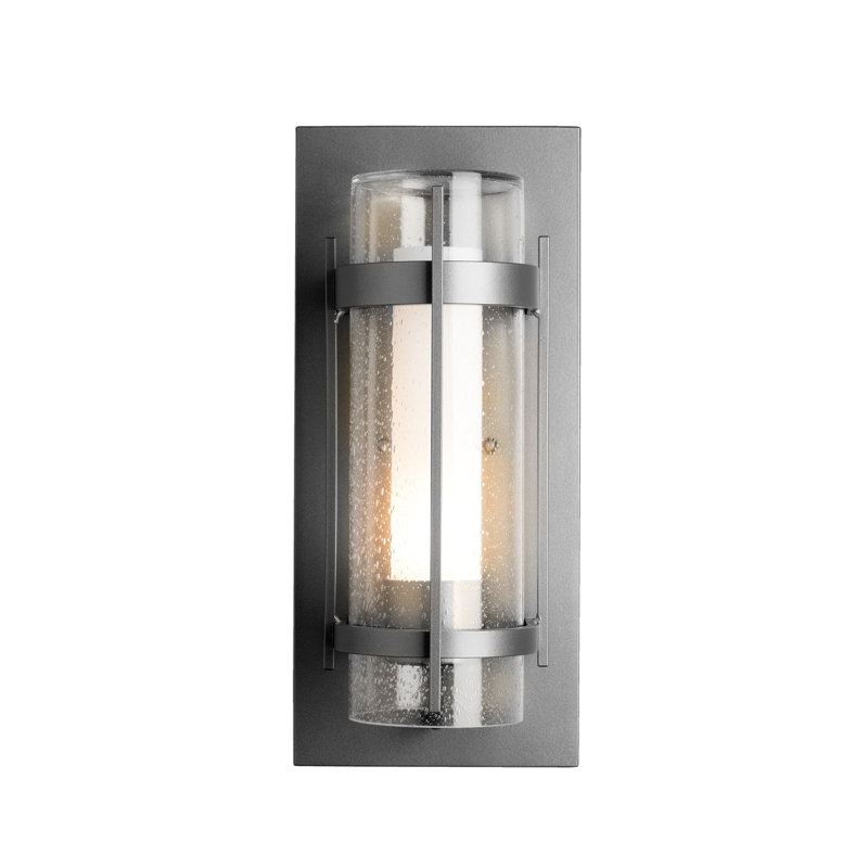 Torch Outdoor Flush Mount, 15.8" H x 7" W x 5.2" D, Burnished Steel