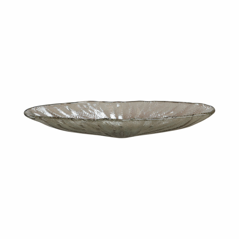 Salerno Large Italian Art Glass Tray, 3" H x 19" W x 5" D