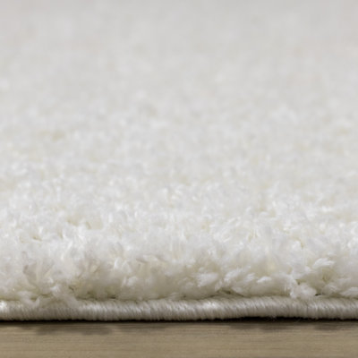 Tapis blanc à poils longs Hammersmith