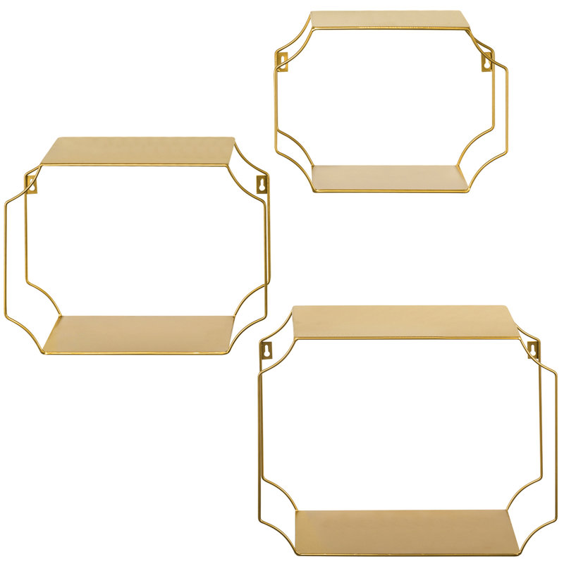 Adoraim 3 Piece Metal Floating Shelf