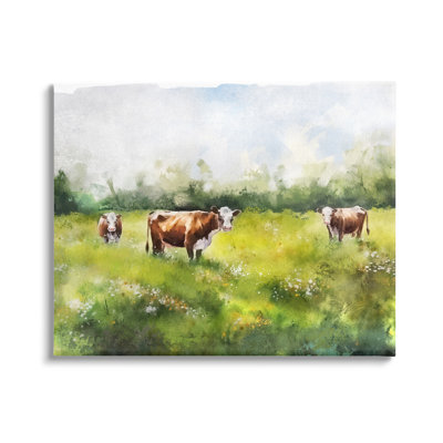 «Cows In Pasture Watercolor» par Ziwei Li