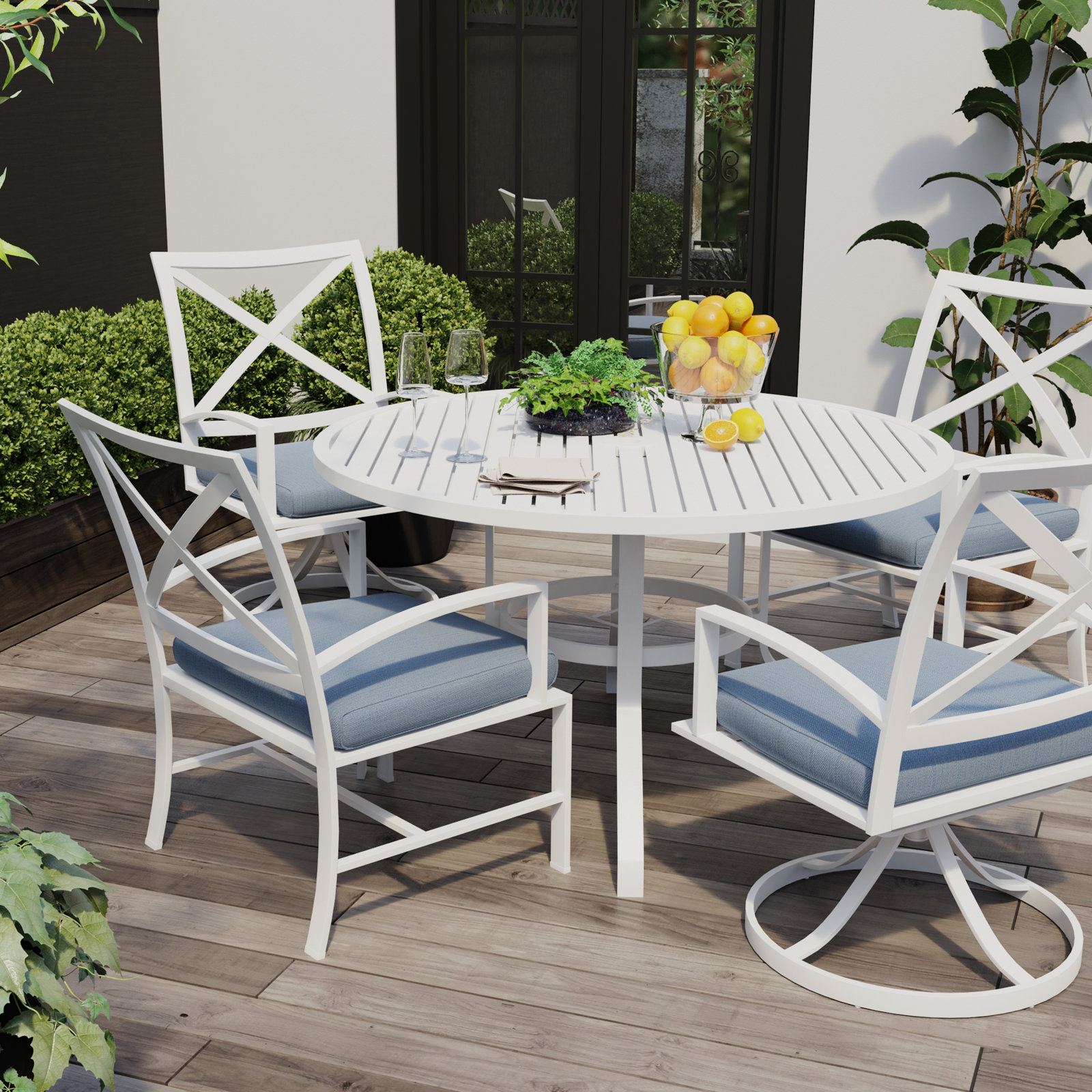 Bristol 48'' Aluminum Outdoor Dining Table