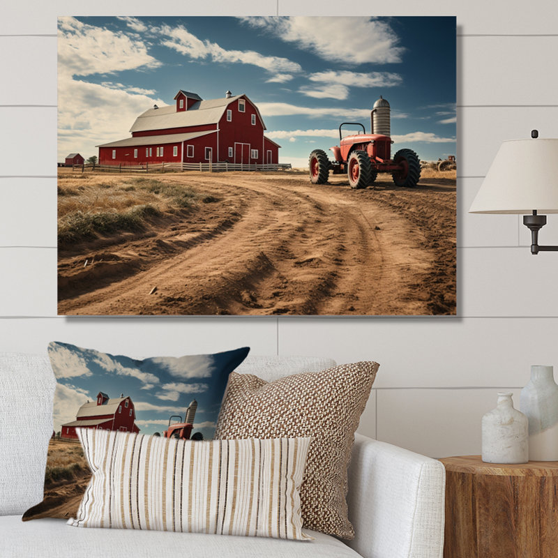 " Farm Farmstead Delight Muted III ", H 16 po x l 32 po x P 1 po, Toile tendue