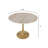 Seybert Round Dining Table with MDF Top and Gold Stainless Steel Pedestal Base - Seats 4 Person for Kitchen and Dining Room-1172272175-1159938920