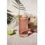  Verres à cocktail colorés avec plateau en bois H 7,5 po - ensemble de 4