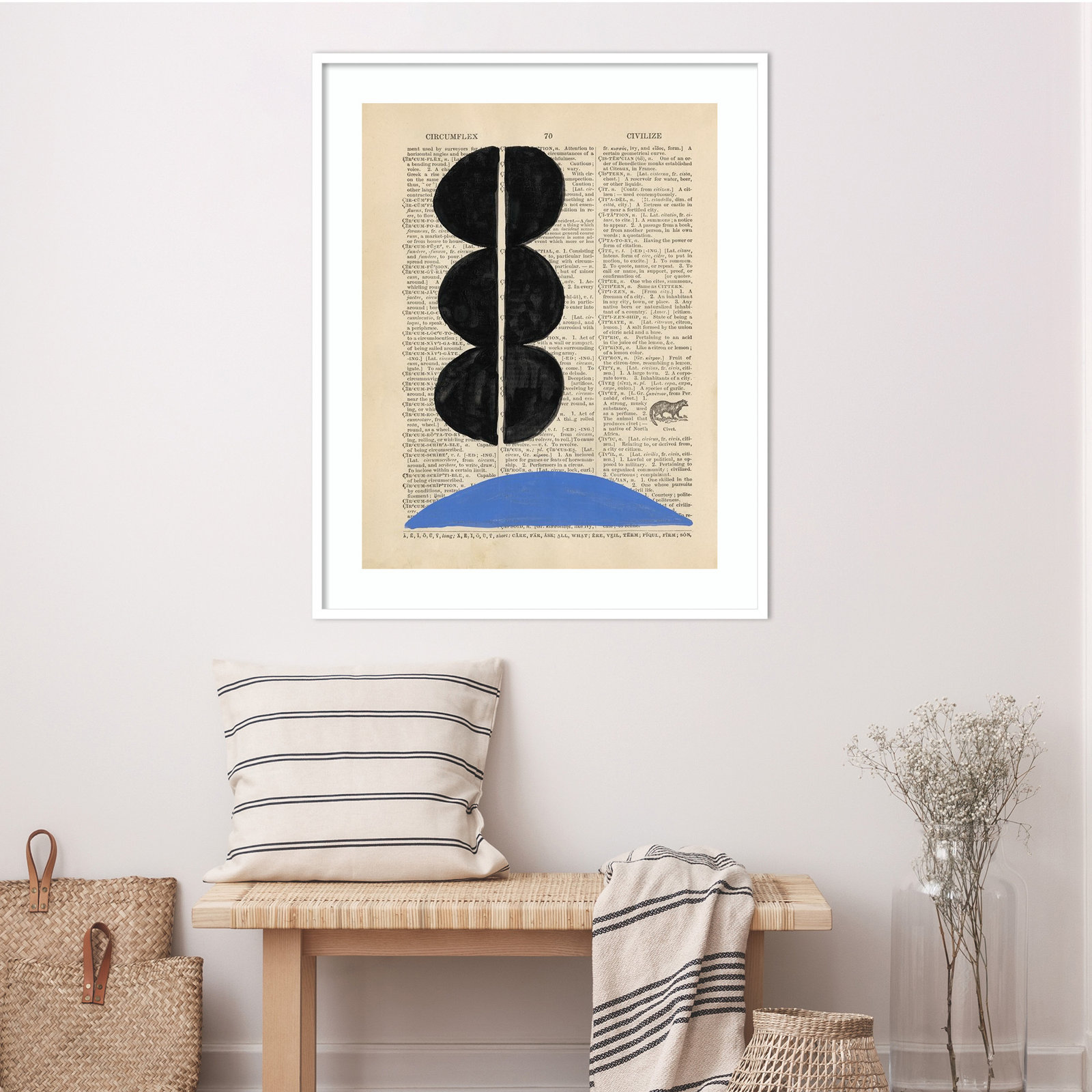 Modern Definition II by W. Stramel, White Framed Paper, 35.38" H x 28.38" W x 0.88" D