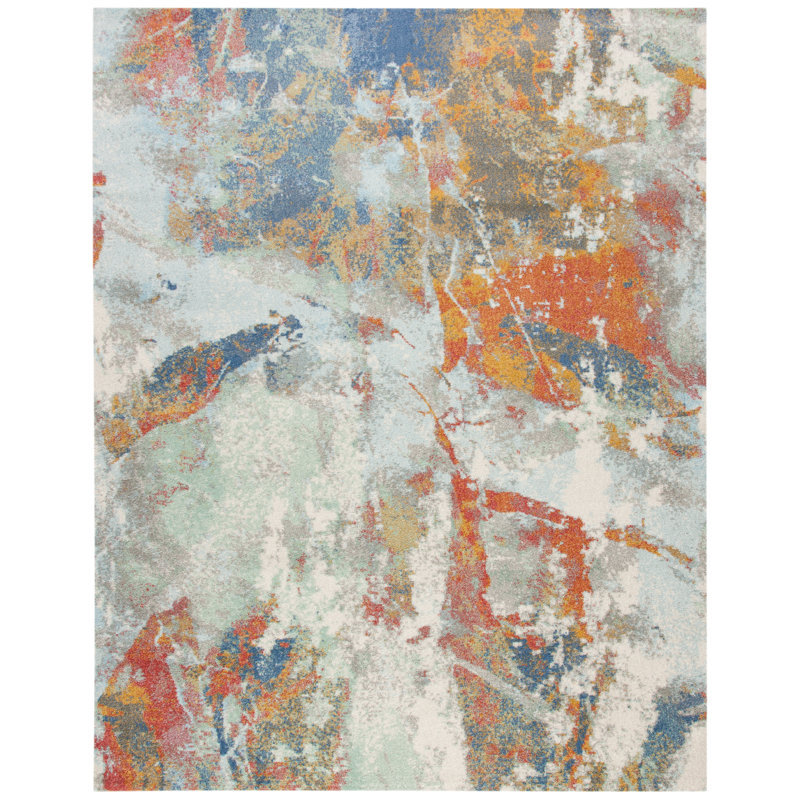 Kenna Performance Abstract Rug, Rectangle 4' x 6'