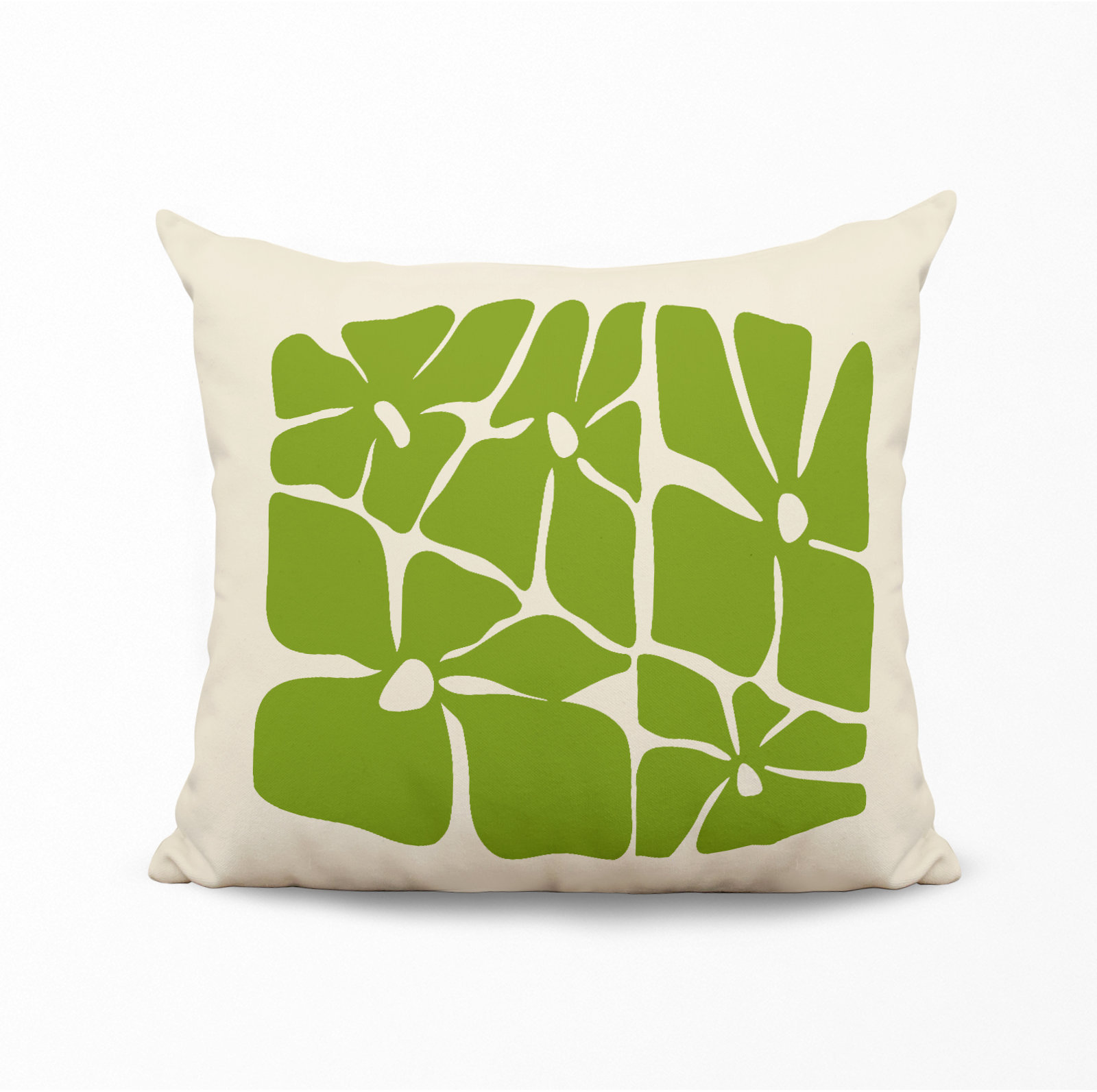 Polyester Throw Pillow, 19W" x 19H", Chartreuse