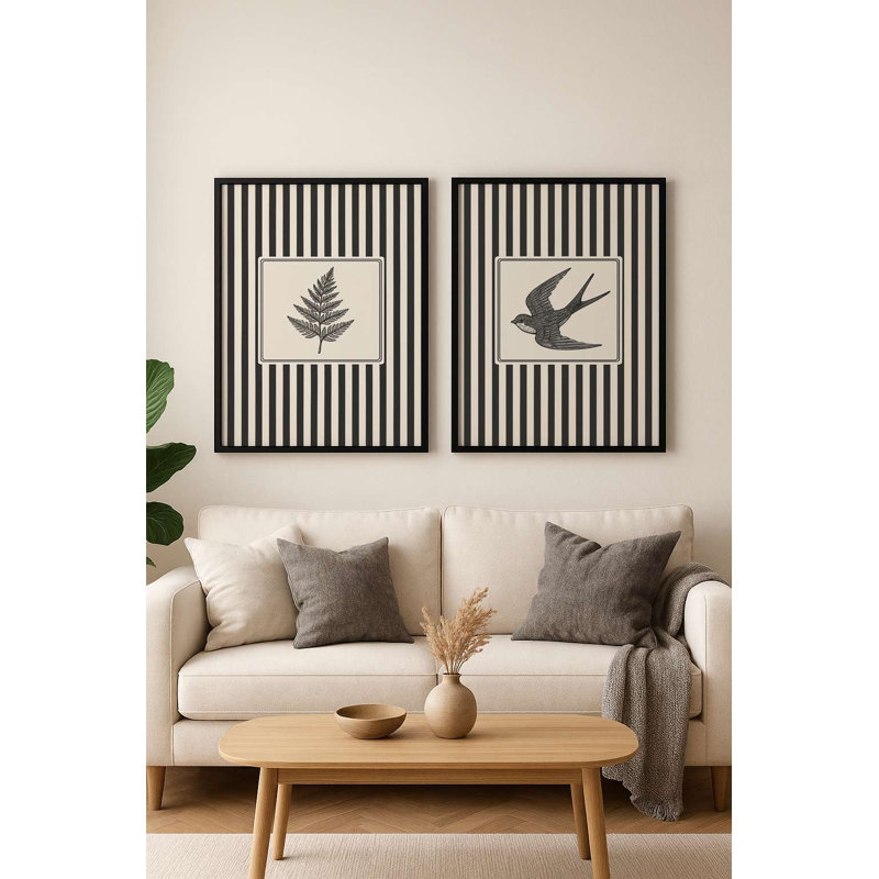 Élégantes peintures décoratives en panneau de fibres à densité moyenne (2 pièces), 11,8 po x 15,7 po | 100% panneau de fibres à densité moyenne de 3 mm d'épaisseur, structure en bois massif (0,98 pouce d'épaisseur) | Parfait pour le décor du salon et de la chambre à coucher, design élégant et moderne