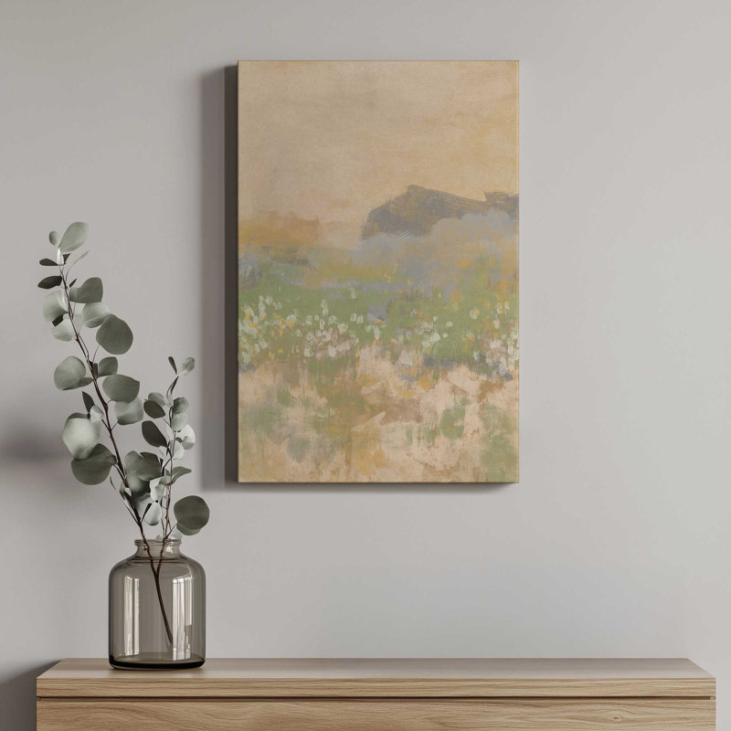 «Blockprint Hillside II» par June Erica Vess, reproduction d'art sur toile, H 12 po x l 8 po