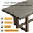 Solid Wood Rectangular Dining Table in Cement Gray-2065722154