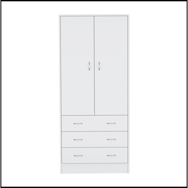 Armoire Ramey, chambre à coucher, blanc, Blanc