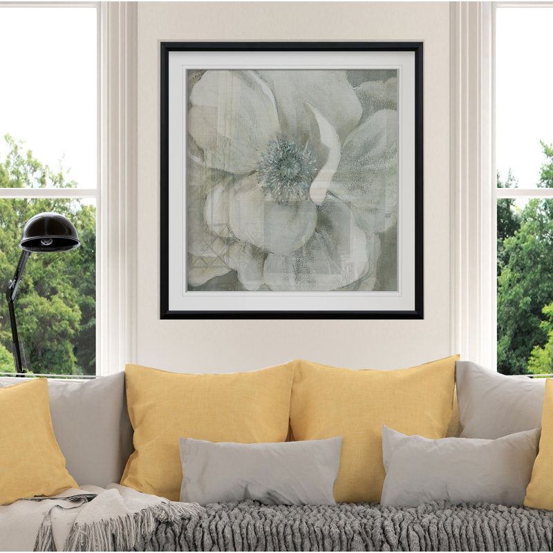 « opalescence ii », peinture, H 16 po x l 16 po x P 2 po, Cadre noir