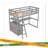 Twin Size Loft Bed With Desk And Shelves, Two Built-In Drawers-124145620