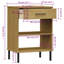 Console avec rangement en métal et pieds en bois de pin massif OSLO-23179711