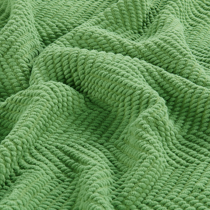 Green Knitted Microfiber Reversible Throw Blanket, 50" x 60"