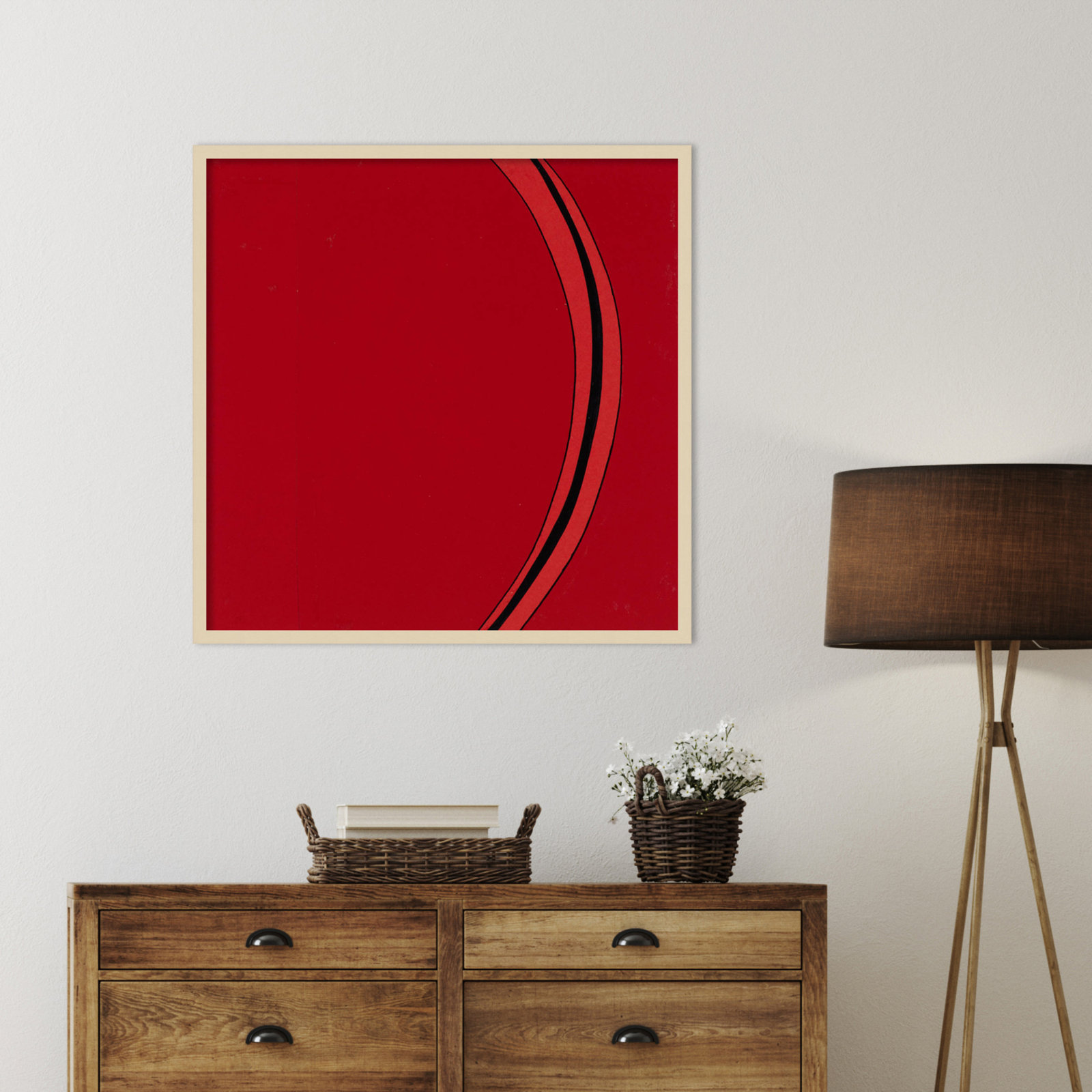 Segment Print by Alex Dunn, 33" H x 33" W, Brown