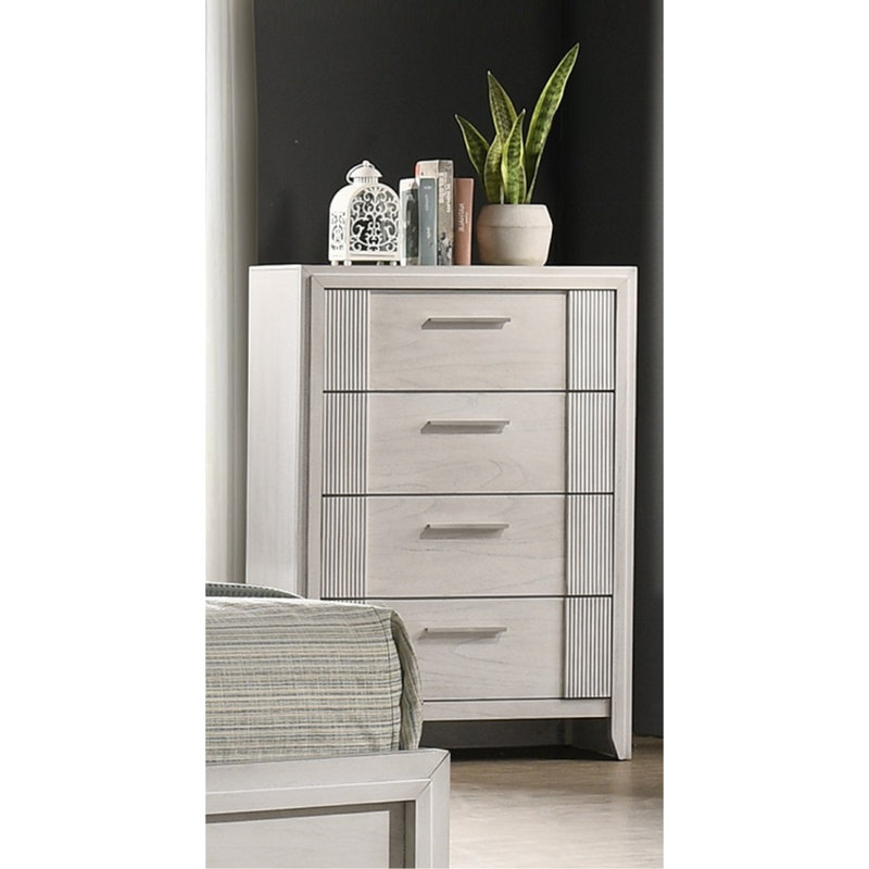 Commode de rangement contemporaine 1 tiroir 4 pièces