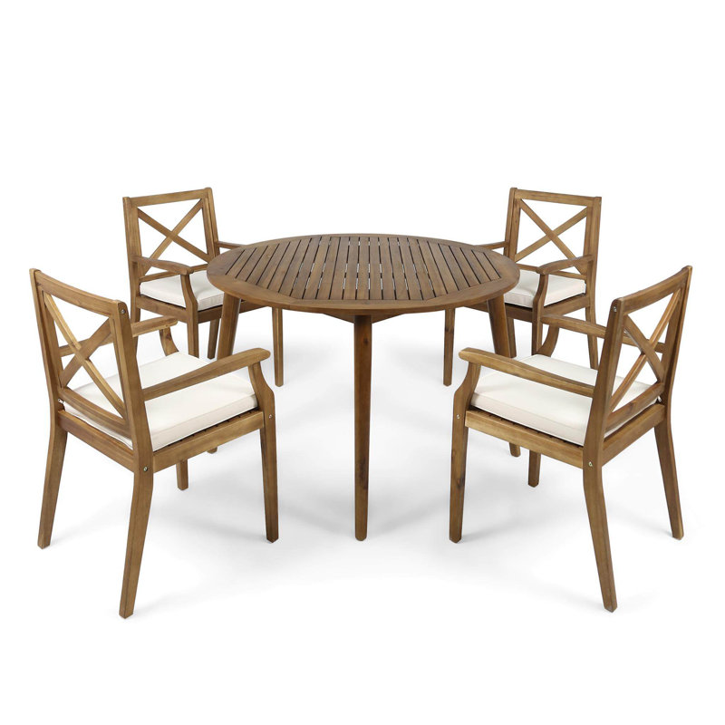 Ensemble repas d'extérieur avec coussins 47,25 po Geneva, Crème