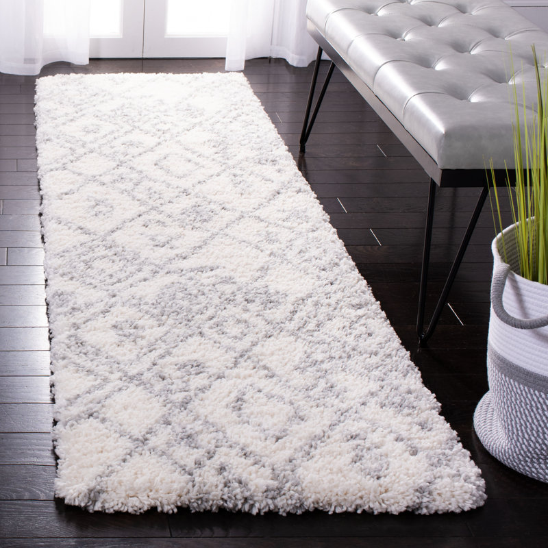 Almaden Shag 800 Performance Geometric Rug, Runner 2'3" x 8'