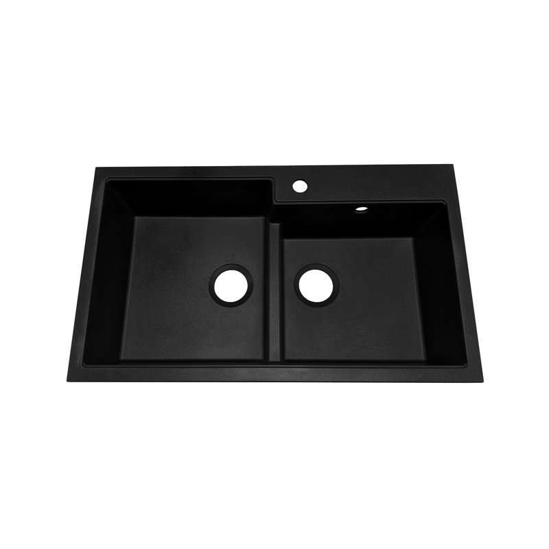 Évier de cuisine à double cuve avec filtre à panier double à double cuve l 34 po x l 20 po