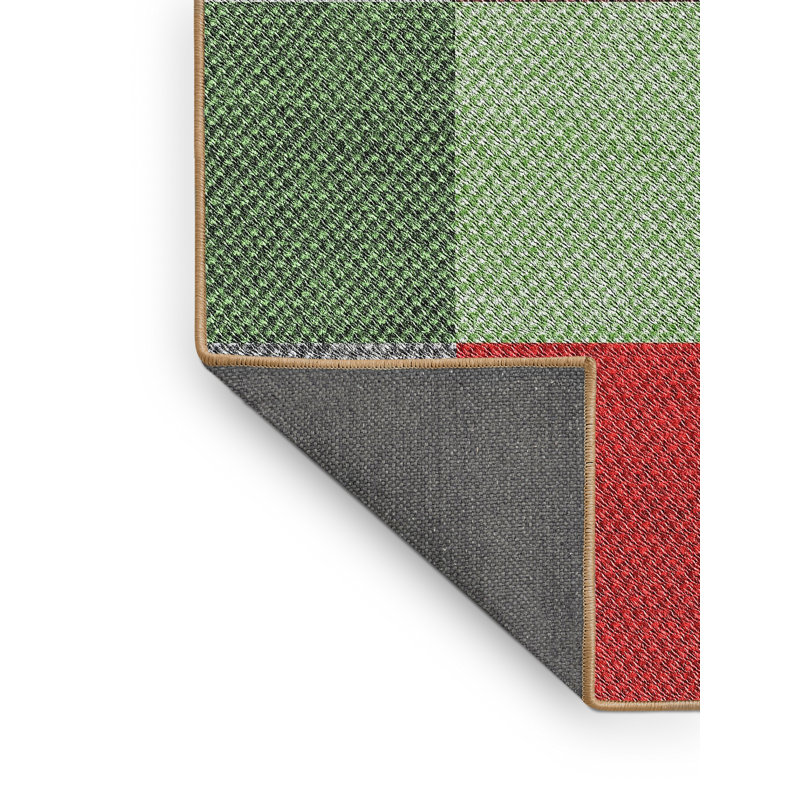 Tapis décoratif géométrique vert Raymo, Rectangle 7 pi x 10 pi