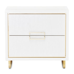 Table de chevet Palm Gate - Blanc nuage