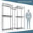 Ahlstrom 77" H Clothes Rack Load 835LBS,Garment Closet with Wire Shelf for Bedroom-783308072