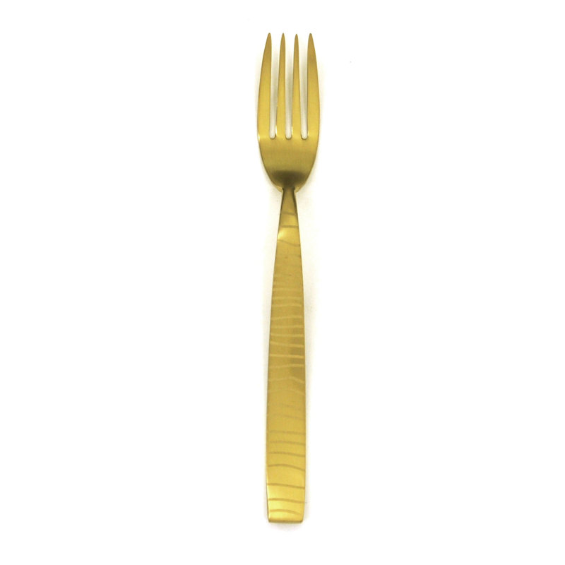 Tigre Dessert Fork - 48 Pieces, Ice Gold