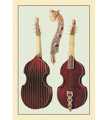 « viola da gamba » par theodore thomas, impression encadrée