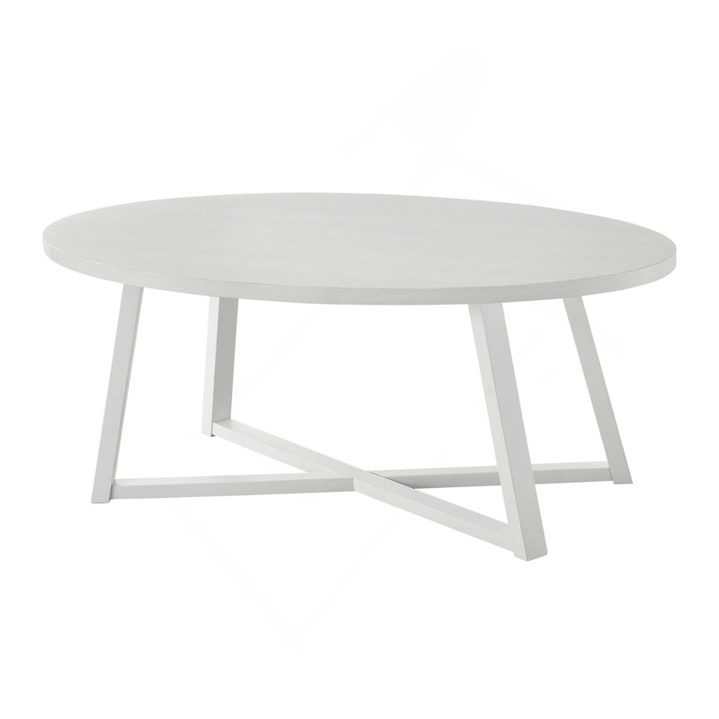 Elegant Wood Oval Coffee Table