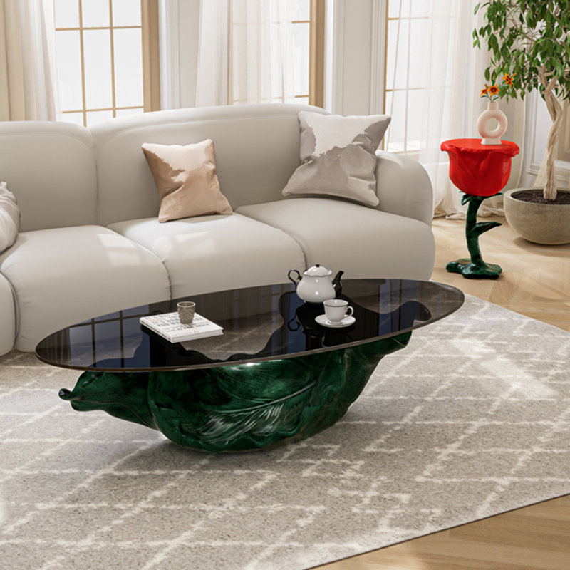 A leaf rich creative light luxury coffee table