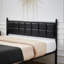 Metal Bed Frame with Faux Leather Tufted Headboard, Heavy-Duty Platform Bed Frame Black Sturdy Steel Slats Support, No Box Spring Needed, Noise Free, Full Size-2062731439