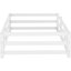 Lit simple au sol pour lit simple, clôture, structure en pin, lit à installation rapide et facile, stable 15,7 pouces, espace de lecture