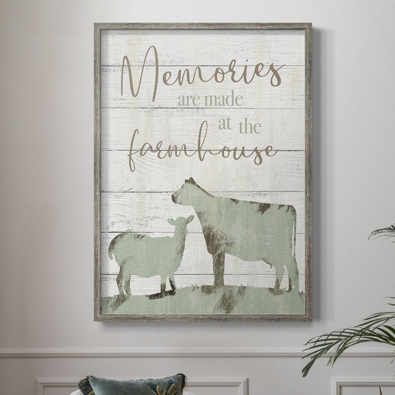 Farmhouse Memories, reproduction encadrée - bois massif, H 15 po x l 12 po