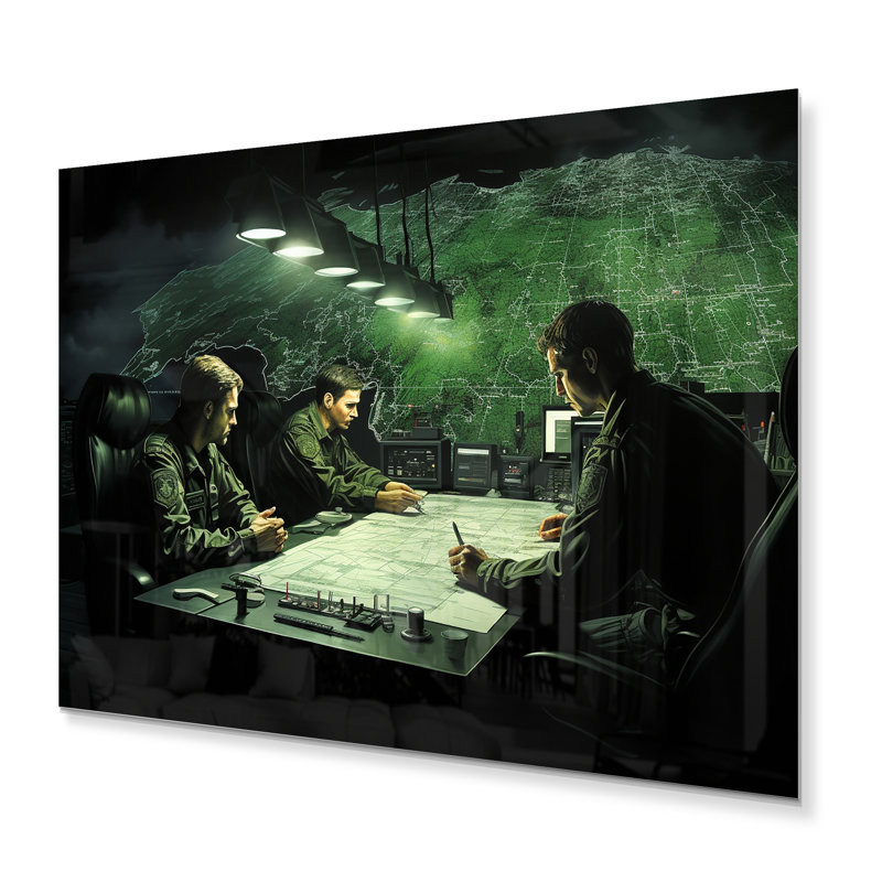 Militaire Mission Command I - Décoration murale armée en métal, H 24 po x l 32 po x P 1 po