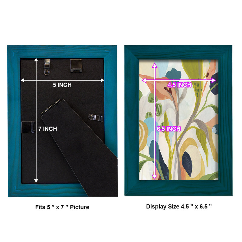 Jungle Jewels IV, reproduction encadrée sur papier, H 8 po x l 6 po x P 1 po, Bleu