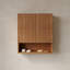 Armoire de salle de bain murale rayée de 26 po avec portes, tablette et compartiment de rangement ouvert au-dessus de la toilette-52500054