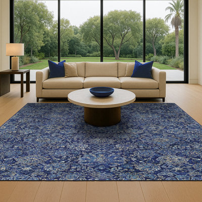 Tapis de couloir bleu marine Ullin