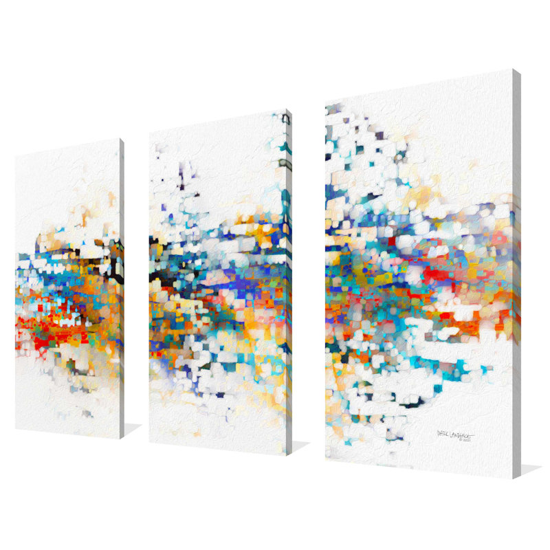 «Colossians 2: 2 Together In Love» par Mark Lawrence, ensemble de 3 impressions sur toile, H 32 po x l 48 po x P 0,75 po