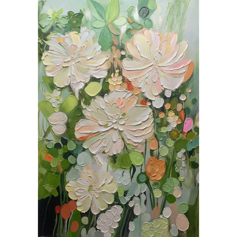 Pastel Garden Bliss Wrapped Canvas Wall Art, 48" H x 36" W