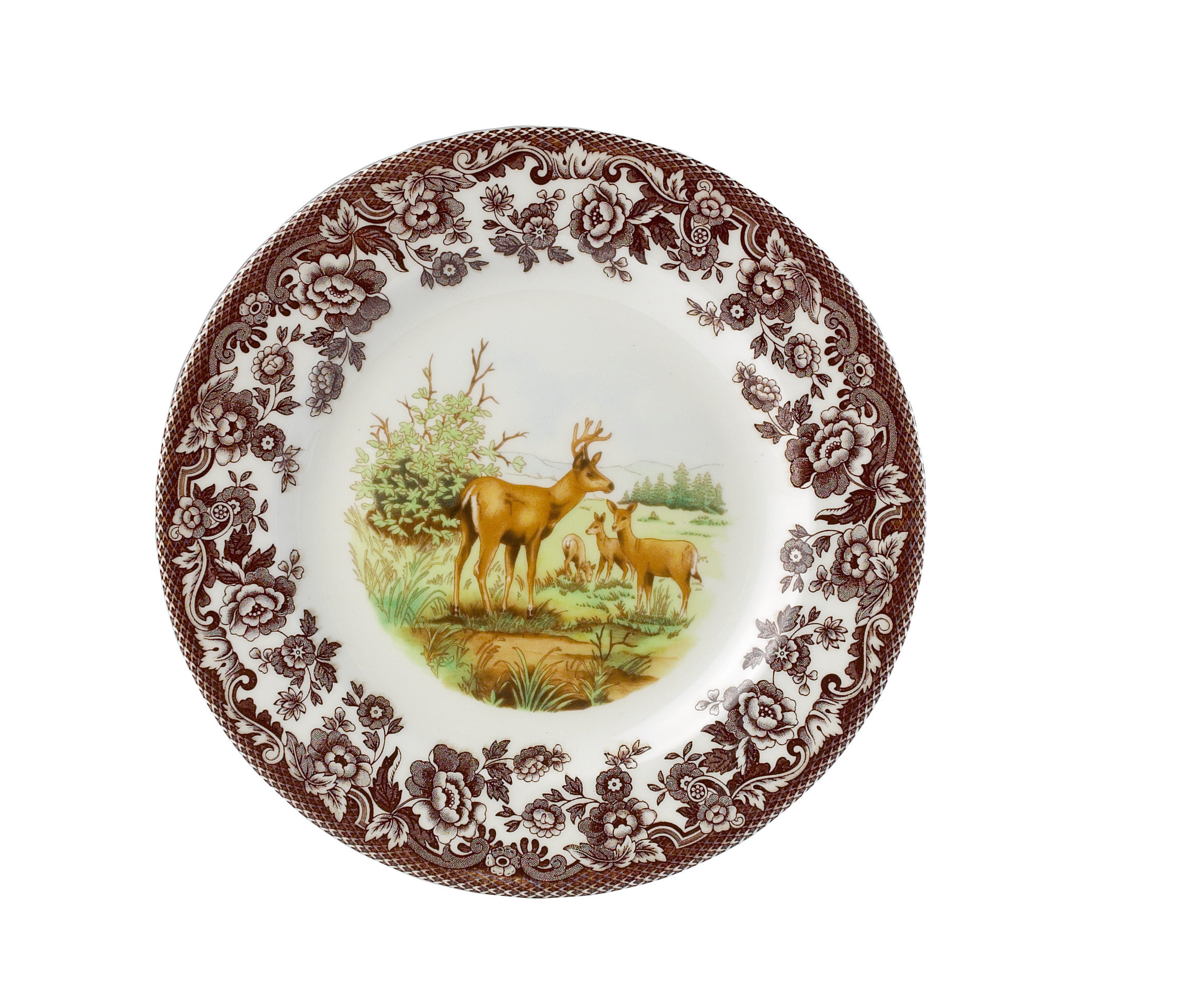 Spode Woodland Am.Wildlife Salad Plate 8" Mule Deer & Reviews | Wayfair