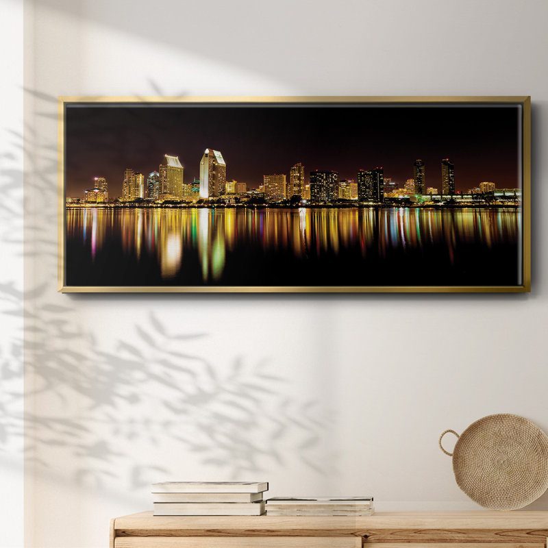 San Diego Skyline- Framed Canvas