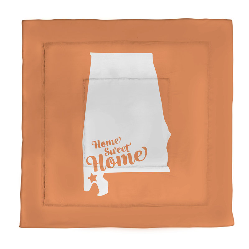 Mobile Modern & Contemporary Polyester Percale Comforter, Queen Comforter, Orange