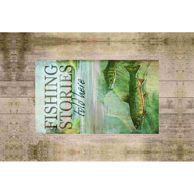 «Fishing Stories 2» - Photographie sur toile tendue, H 24 po x l 36 po