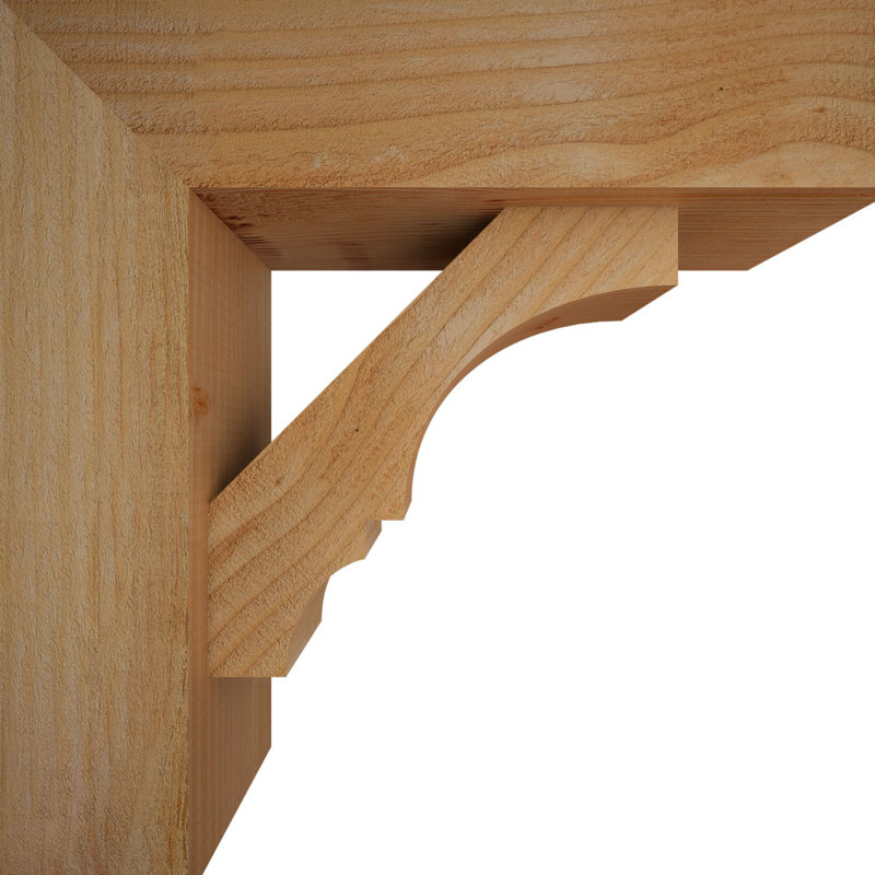 Balboa Block Offset Brace Bracket, 18 x 18, 6"W Douglas Fir (Rough Sawn)