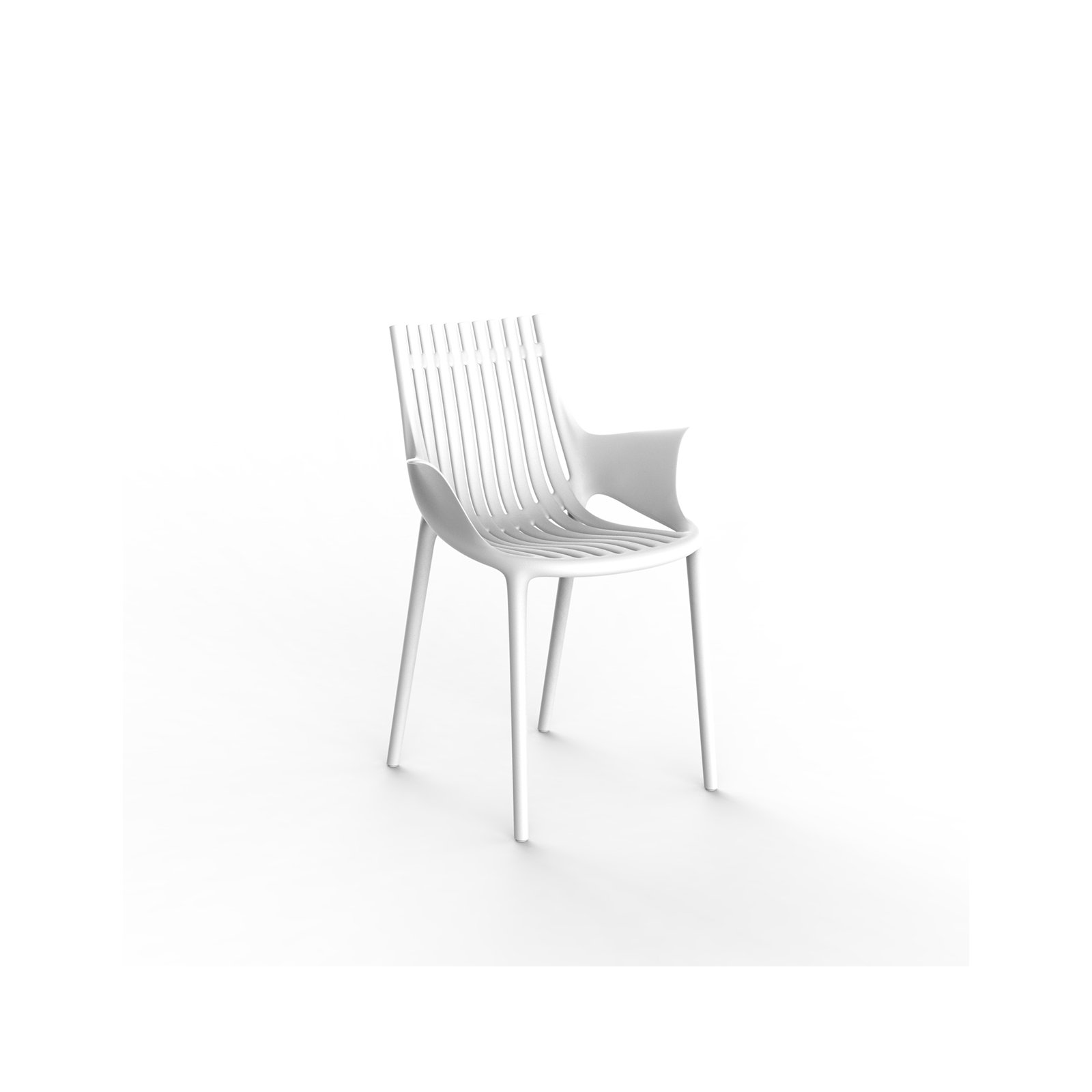 Ibiza Stacking Arm Chair, White